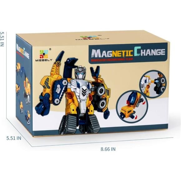 Toddler Robot Construction Vehicles Set – 5Pcs Transforming Robots for Kids - Picture 7 of 8